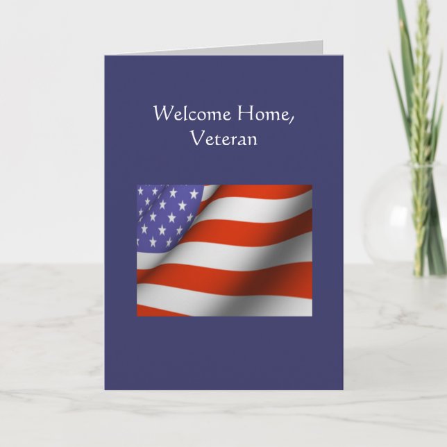 Cartão De Agradecimento Welcome Home, Veteran (Frente)