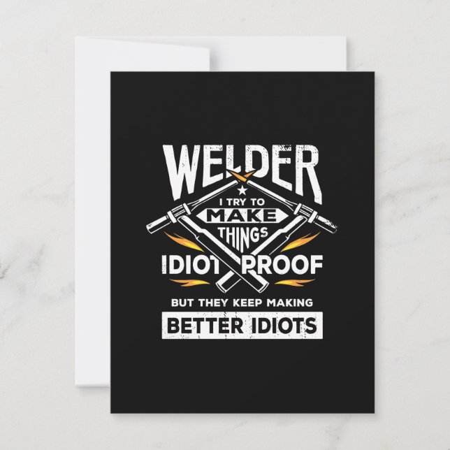 Cartão De Agradecimento Welder Tenta Fazer Coisas (Frente)