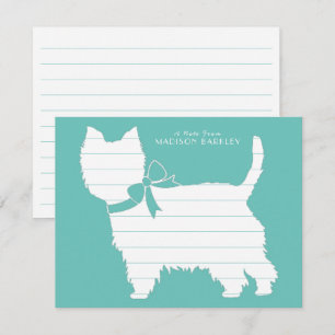 Cartão De Agradecimento West Highland Terrier Dog Puppy Westie