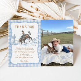 Cartão De Agradecimento Western Blue Boys Rodeo Cowboy