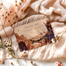 Cartão De Agradecimento Western Cowgirl Cowboy First Birthday