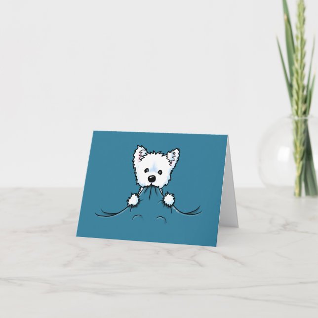Cartão De Agradecimento Westie Cute Aggression KiniArt (Frente)