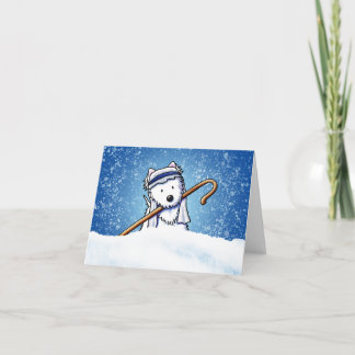 Cartão De Agradecimento Westie Terrier Shepherd Christmas Note Card