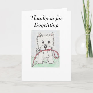 Cartão De Agradecimento Westie Thankyou for Dogsitting
