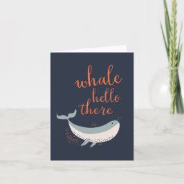 Cartão De Agradecimento Whale Hello