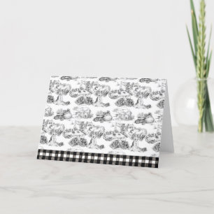 Cartão De Agradecimento WHEATEN Terrier Black Toile