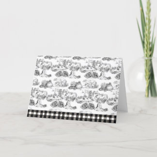 Cartão De Agradecimento WHEATEN Terrier Black Toile