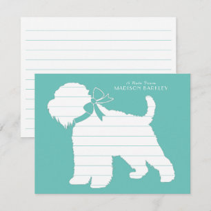 Cartão De Agradecimento Wheaten Terrier Dog Silhouette