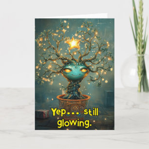 Cartão De Agradecimento *~* Whimsical 40 Glow Funny Magical Christmas AP97
