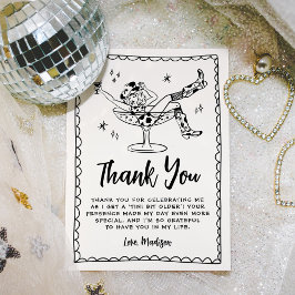 Cartão De Agradecimento Whimsical A Tini Bit Antiga Festa de aniversário