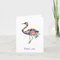 Whimsical Crane Original