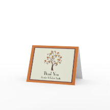 Whimsical Fall Tree Wedding Thank You