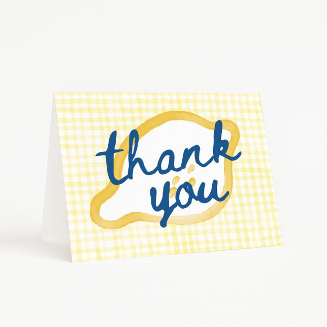 Cartão De Agradecimento Whimsical Lemon Baby Shower Thank You (Whimsical Lemon Thank You Card)