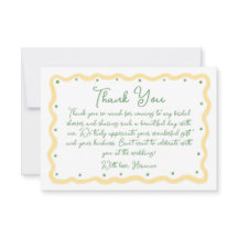 Whimsical Yellow Green Hand Painted Bridal Shower