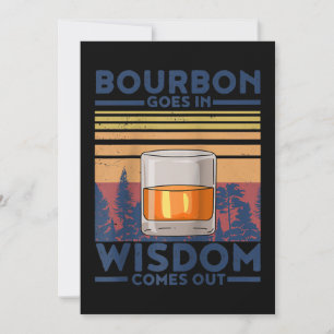 Cartão De Agradecimento Whiskey Bourbon entra na sabedoria sai