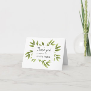Cartão De Agradecimento Whispering Willows Wedding Obrigado Nota Card