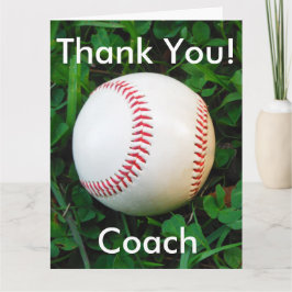 Cartão De Agradecimento White Baseball personalized thank you card