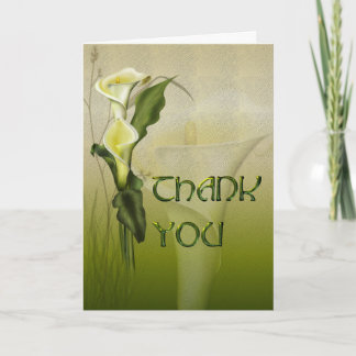 Cartão De Agradecimento White Calla Wedding Thank You