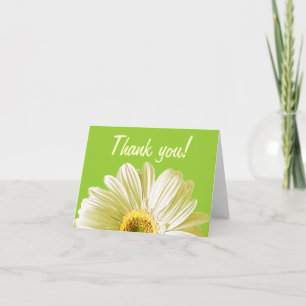 Cartão De Agradecimento White Daisy Flower Obrigado Ou Personalizado