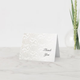 Cartão De Agradecimento White Lace Weding Obrigado