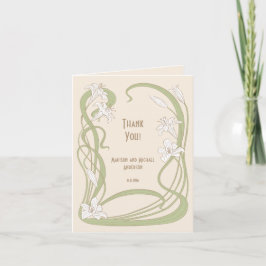 Cartão De Agradecimento White Lilies Thank You