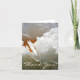 Cartão De Agradecimento White Peony Floral Photography Thank You Note card
