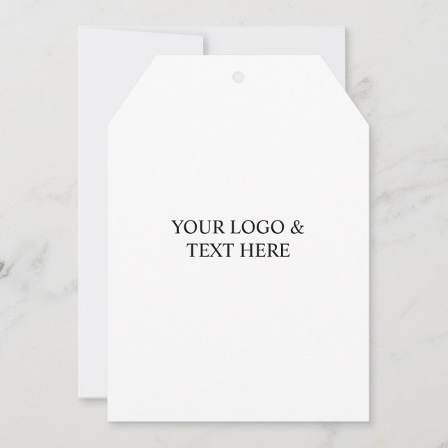 Cartão De Agradecimento White Personalized – Your Logo & Text Here (Frente)