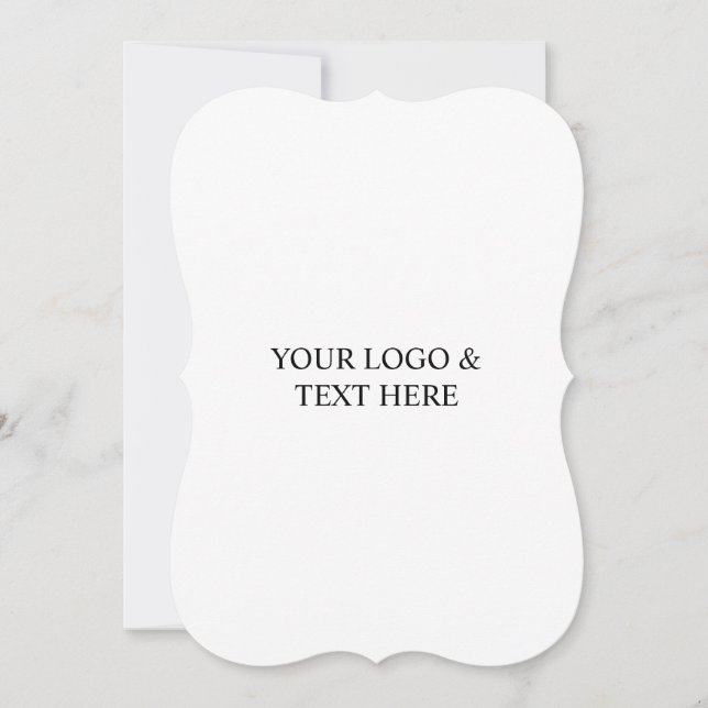 Cartão De Agradecimento White Personalized – Your Logo & Text Here (Frente)