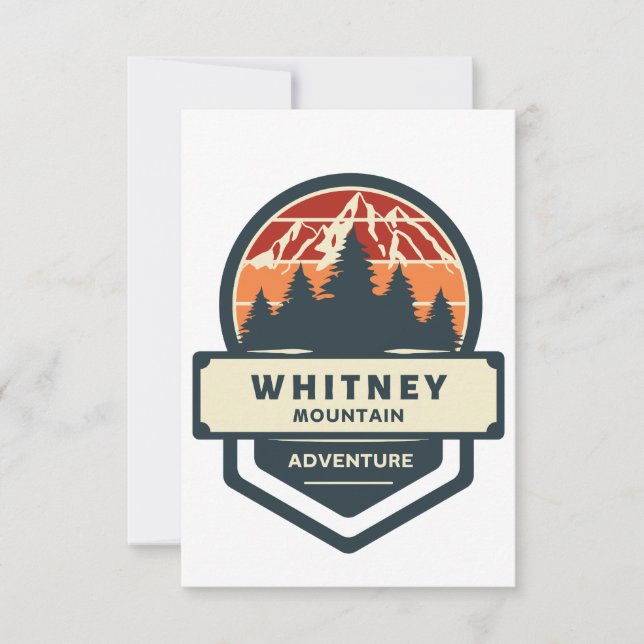 Cartão De Agradecimento Whitney mountain peak climbing and hiking (Frente)