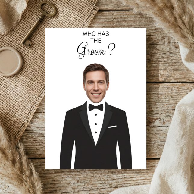 Cartão De Agradecimento Who Has The Groom Scratch Off Game Bridal Shower (Criador carregado)