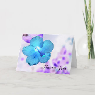 Cartão De Agradecimento Wild Blue Hibiscus ~ Card