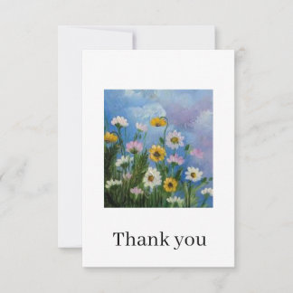 Cartão De Agradecimento Wild daisies Thank you card