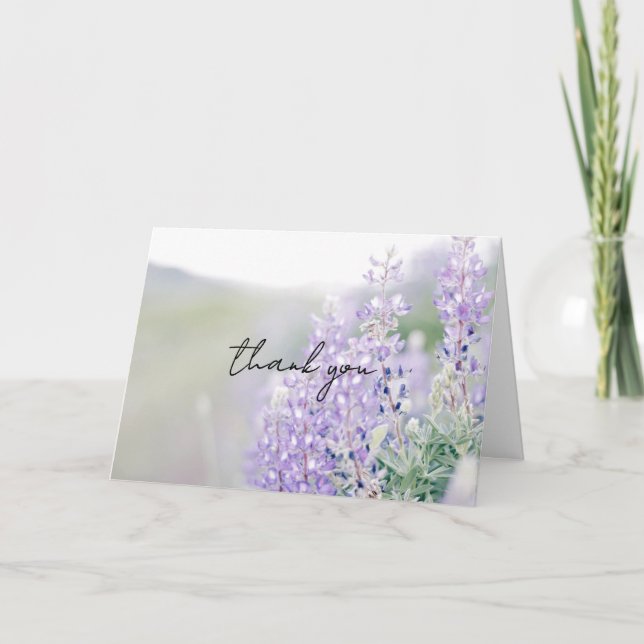 Cartão De Agradecimento Wild Lupine Thank You Card (Frente)