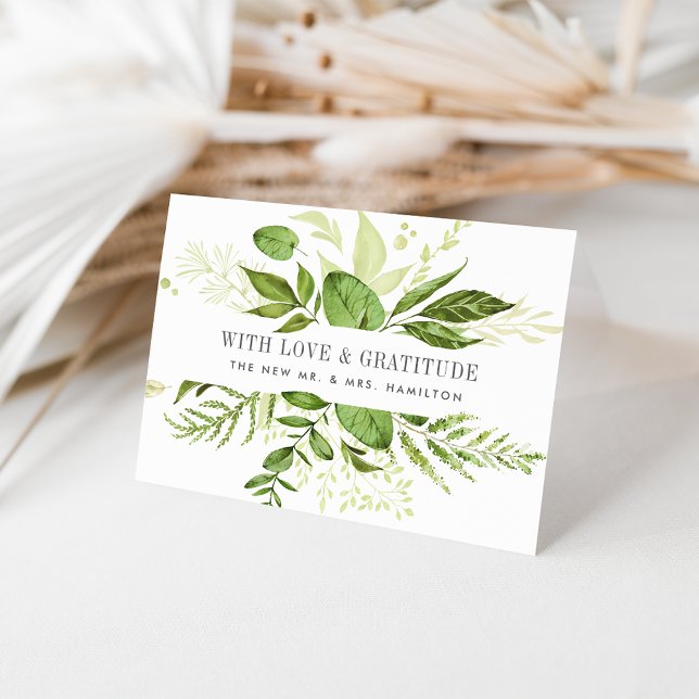 Cartão De Agradecimento Wild Meadow | Watercolor Botanical Obrigado (Criador carregado)