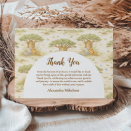 Cartão De Agradecimento Wild One Neutral Safari First Birthday