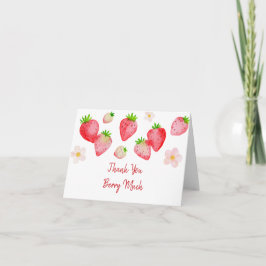 Cartão De Agradecimento Wild Strawberry Birthday