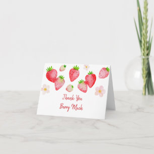 Cartão De Agradecimento Wild Strawberry Birthday