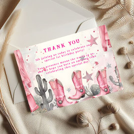 Cartão De Agradecimento Wild West 1st Rodeo Birthday