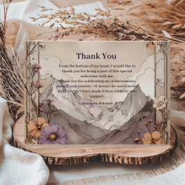 Cartão De Agradecimento Wildflower Mountain Birthday Elegance
