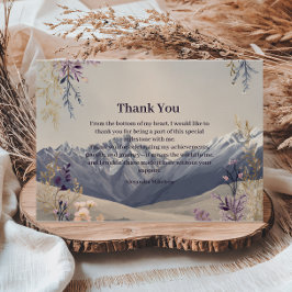 Cartão De Agradecimento Wildflower Mountain Milestone Celebration