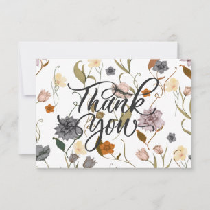 Cartão De Agradecimento Wildflower Obrigado