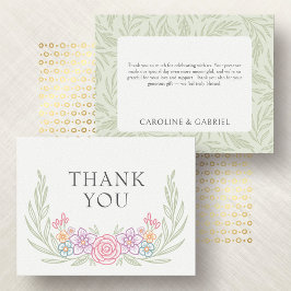 Cartão De Agradecimento Wildflower Wedding