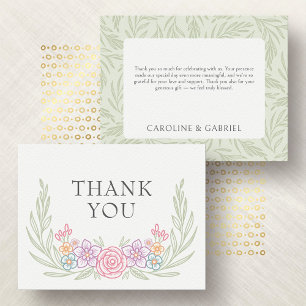 Cartão De Agradecimento Wildflower Wedding