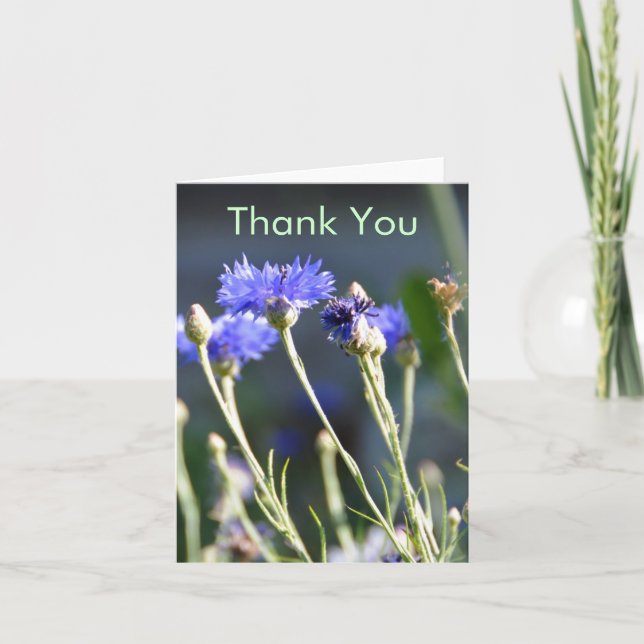 Cartão De Agradecimento Wildflowers 1, Thank You (Frente)