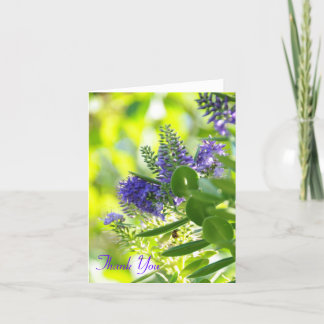 Cartão De Agradecimento Wildflowers Purple, Thank You