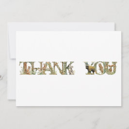 CARTÃO DE AGRADECIMENTO WILDLIFE FONT