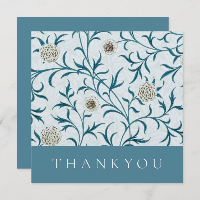 CARTÃO DE AGRADECIMENTO: WILLIAM MORRIS : DESIGN F (Frente/Verso)