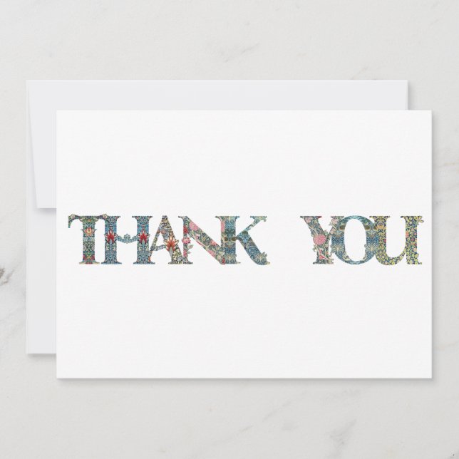 CARTÃO DE AGRADECIMENTO WILLIAM MORRIS FONT (Frente)