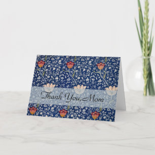 Cartão De Agradecimento William Morris Medway Tulipa Azul Floral Arte