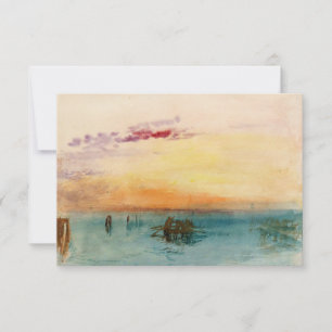 Cartão De Agradecimento William Turner - A laguna perto de Veneza no Sunse